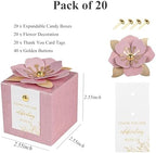 FEIYI 20 PCS Favor Boxes, Dusty Rose, 2.55x2.55x2.55 - Image 2
