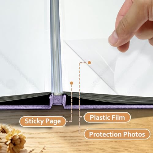 Large Photo Album Self Adhesive Scrapbook Album for 4x6 5x7 8x10 Pictures DIY Photo Book for Wedding, Anniversary, Christmas, Baby Shower, Ideal for Preserving Precious Moments - Image 5