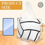 12 Pcs Volleyball Canvas Tote Bags for Kids Sports Party Favor - Image 3