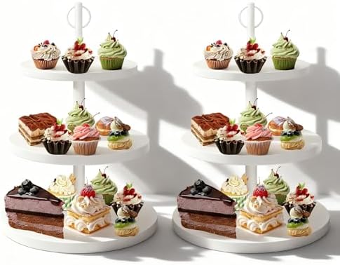 Cupcake Stand,3Tier Round Rustic Cupcake Stand Holds 50Cupcakes by Unknown