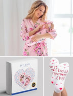 Mommy and Me Robe and Swaddle Set | Maternity Robe Matching Baby Girl, Boy - Image 6