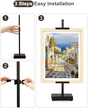 Adjustable Tabletop Easel Stand, Black 17" H Easels for Display - Image 5