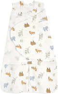 HALO 100% Cotton Sleepsack Swaddle, 3-Way Adjustable Wearable Blanket, TOG 1.5, Forest Friends, Small, 3-6 Months by HALO