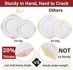Hioasis 350 Pcs Rose Gold Plates for Party - Image 4