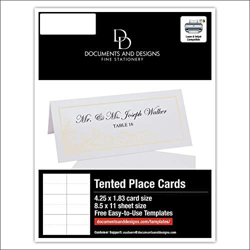 Scribble Vintage Swirl Printable Place Cards, Ivory, Set of 150 (25 Sheets) - Image 6