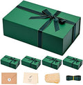 LIFELUM Dark Green Magnetic Gift Box for Christmas, 13.85"x8.35"x4.45" by Lifelum