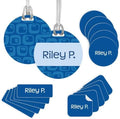 InchBug Personalized Name Label Combo Pack, 97-Piece, Galactic Blue by Inchbug