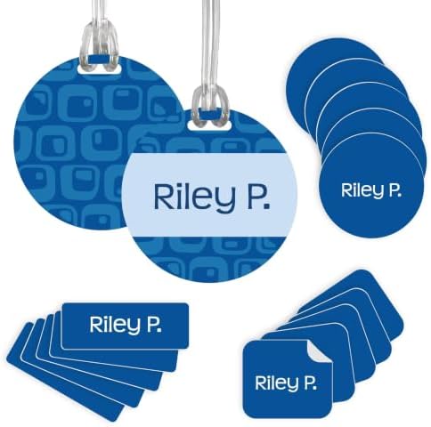 InchBug Personalized Name Label Combo Pack, 97-Piece, Galactic Blue by Inchbug