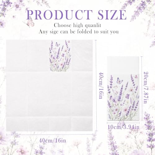 Lavender Linen Feel Pocket Napkins for Wedding Decor Cocktail Party - Image 5
