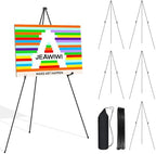 JEAWIWI 6 Pcs Lifhtweight Easel Stand, 66 Inch, Black, with Portable Bags by JEAWIWI