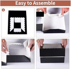 36 pcs 9x9x2.5 Inches Bakery Boxes with Window, Cake Pastry Cookie Mini Pie Box for Pastry,Dessert,Strawberries,Chocolates box (Black) - Image 5