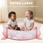 7-in-1 XL Large Baby Play Gym Mat, Tummy Time Mat, Baby Gym & Ball Pit, Baby Activity Mat with Milestone Cards & 6 Detachable Toys for Sensory Motor Skill, Rainbow - Image 5