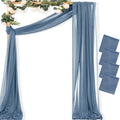 Sheer Gauze Wedding Arch Draping Fabric 29" x 20 FT 4 Panel Dusty Blue by MLMC