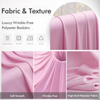 50x12ft Pastel Pink Backdrop Curtain for Wedding Party 10 Panel 5×12FT Tall - Image 5