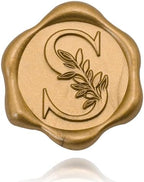 SWANGSA 200 Pack Letter S Wax Seal Stickers, Antique Gold Botanical Leaves Initial Alphabet Self-Adhesive Wax Stickers for Wedding Party Invitation Envelope - Image 2