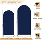 FANPROMS Arch Cover Set of 2 Navy Blue Arch Backdrop Cover 6 7.2FT Spandex Arch Stand Covers for Arches Stand Arched Covers Stretchy Backdrop Fabric Covering for Wedding Party Decoration Supplies - Image 3