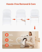 VEVOR Chair Covers, Polyester Spandex Chair Cover, Stretch Slipcovers for Wedding Party Dining Banquet Flat-Front Chair Covers (White-c, 32PCS) - Image 6