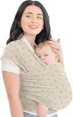 KeaBabies Baby Wrap Carrier, All in 1 Original Baby Carrier (Leafy) by KeaBabies