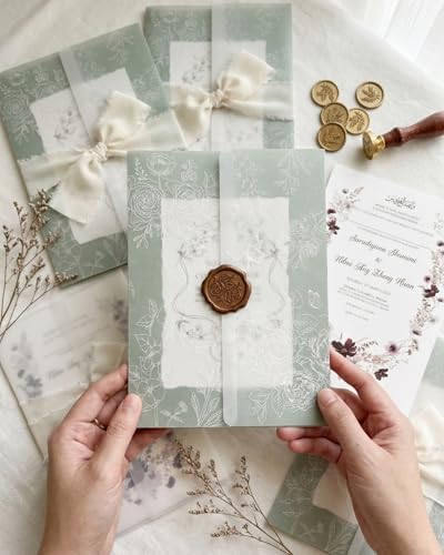 Vellum Paper 5x7 Pre-Folded White Floral Butterfly, Vellum Jackets 100 Pcs - Image 4