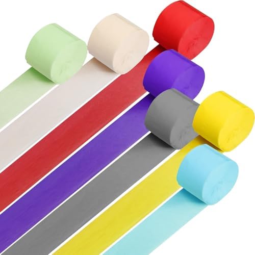 TANEMUDO 75 Roll 6150 ft Crepe Paper Streamer Roll for Party Decoration, Flower Making, Rainbow Streamer Crepe Paper Rolls for Birthday and Wedding (25 Colors) - Image 2