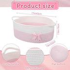 Colingmill Large Mother’s Day Gift Basket Empty 17”x13”x7.6” Storage Basket with Gift Bag Ribbon and Tulle Gifts Card Paper Filler for DIY Baby Toy Baskets with Handles - Image 3