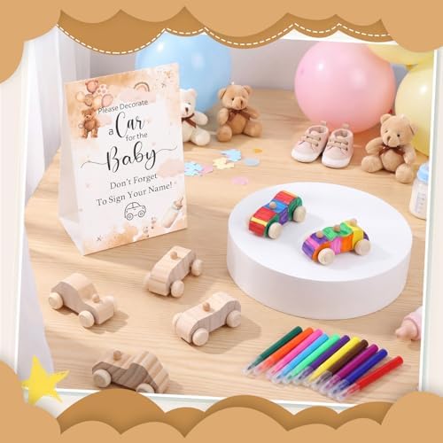 WinnerWhy Baby Shower Games Decorate a Car Craft Kit, Brown Bear - Image 4