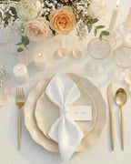 LIYH 24 Pcs Plastic Plates Reusable,Unbreakable Dinner Plates, Scalloped Plastic Plates, Dishwasher Safe,Ivory Plate Sets Perfect for Parties, Birthday, Picnics, BPA Free(12Guests) - Image 4