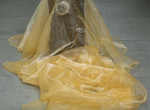 75 Yard Organza Fabric 44" Wide for Wedding Event Décor - Gold - Image 3