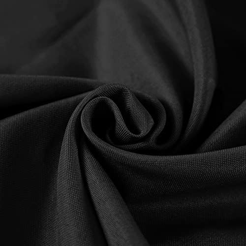 Fokitut 2 Pack Waterproof Rectangle Tablecloth, 90x156 Inch,Stain Resistant and Wrinkle Polyester Table Cloth, Fabric Table Cover for Kitchen Dining, Wedding, Party, Holiday Dinner-Black - Image 4