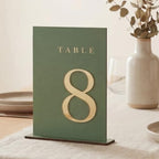 Geelin 20 Pcs Wooden Wedding Table Numbers 1-20 with Stands, Sage Green - Image 4