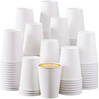 Turbo Bee 12 oz Disposable Paper Cups,270 Pack Paper Coffee Cups,Disposable Hot Drinking Cups by TurboBee