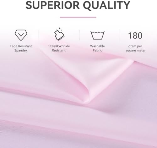 10 ft x 40 ft Baby Pink Backdrop Curtains for Parties, Wrinkle Free Light Pink Photography Backdrop Drapes for Wedding Grils Birthday Baby Shower Bridal Shower Party - Image 7
