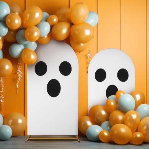Moukeren 2 Pcs Halloween Ghost Arch Backdrop Covers, 7.2ft and 6ft - Image 7