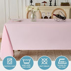 VidaFete 6 Pack 90 * 132inch Pink Rectangle Tablecloth for 6ft Tables - Image 4