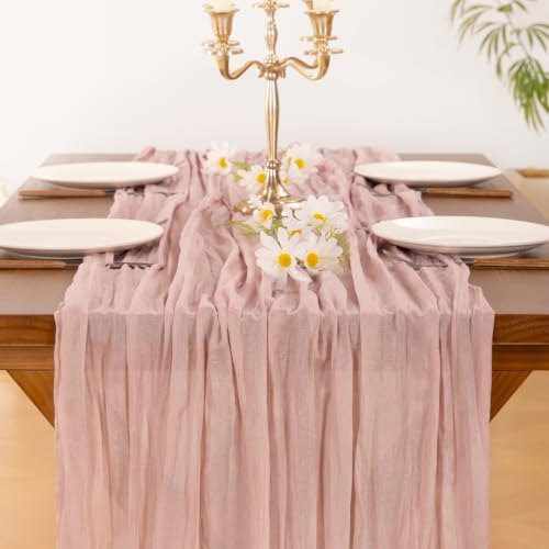 15 Pack Cheesecloth Table Runner Fall Boho Gauze Wedding Party Home Decor - Image 5
