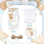 FYSUIMU 50Pcs Bear Baby Shower Bottle Openers with Thanks You Paper Tags Organza Bags Balloon Bear Magnetic Plastic Bottle Opener for Guest Birthday Gender Reveal Party Favors - Image 2