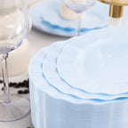 72 Pack Blue Plastic Plates, 7" Disposable Wave Edge Dessert Plates - Image 5