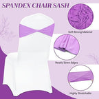 MDS Pack of 100 Spandex Chair Sashes Without Slider Buckles – Light Purple - Image 3