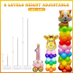 IDAODAN 2 Set Balloon Column Kit and Balloon Pump Electric, Balloon Column Stand with Balloon Pump, 65 inch Height Balloon Tower Stand for Wedding Baby Shower Birthday Party Event Decorations - Image 2