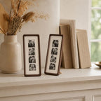 Photo Booth Frame Photo Strip Frame, 2 Pack Wooden Vertical Frames 11.81×3.94 Inches with Kickstand for Wedding Anniversary Couple Birthday Graduation Tabletop Display Gift - Image 6