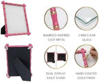 Jaye's Studio Chloe Pink Rectangular Metal Photo Frame, Picture Frame for Home, Bedroom, Home Office - Image 4