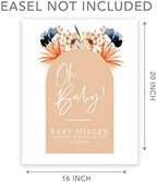 Andaz Press Custom Large Baby Shower Welcome Sign, 16" x 20", Neutral Boho Arch Personalized Canvas Welcome Sign, Signage Gender-Neutral Canvas Sign for Baby Sprinkle, Fall Baby Shower Decorations - Image 5