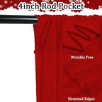 Christmas Backdrop Curtain - 10×7ft Red & Green Holiday Party Background Decor for Xmas Tree Photos, Home Festive Wall, Mall Santa Booth, Reusable Winter Celebration Decoration for Families - Image 2