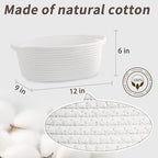 6pcs Empty Small Gift Baskets with Ribbon & Cards, Cotton Rope for Storage - Image 2