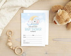 Pack of 30, Boy/Girl Baby Shower Party Collection, Baby Shower Invitation Cards, Fill in the Blank Invites WIth Envelopes, Baby Elephant Theme Party Supplies - Image 5