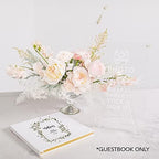 Andaz Press Personalized Baby Shower Guestbook with Gold Accents, Greenery Square Frame Custom, White Guest Sign in Registry 120 Pages 8.5 X 8.5 Memories Book for DIY, Scrapbook, Photo Album - Image 3