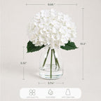 Hydrangea Artificial Flowers in Vase Fake Flowers for Home Decor - Image 3