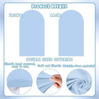2PCS Arch Backdrop Covers Light Blue White (7.2ft+6ft) , 2 Sided Spandex Fitted Arch Stand Covers Background for Wedding Baby Shower Birthday Bridal Shower Party Decorations(Only Covers) - Image 6