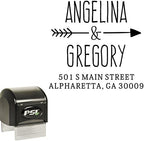 Custom Self Inking Return Address Stamp for Couples by PrettySweetParty