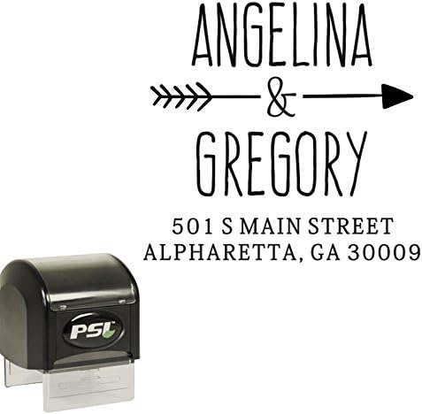 Custom Self Inking Return Address Stamp for Couples by PrettySweetParty